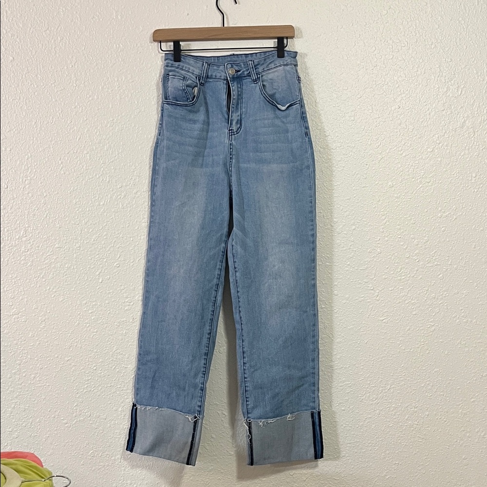Stylish Light Blue High Rise Jeans